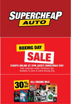 Catalogue Supercheap Auto Boxing Day 2020 from 24/12/2020