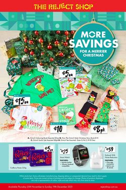 Catalogue The Reject Shop HOLIDAYS 2021 from 22/11/2021
