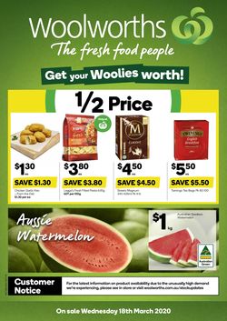 Catalogue Woolworths from 18/03/2020
