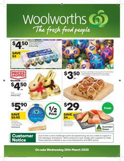 Catalogue Woolworths from 25/03/2020