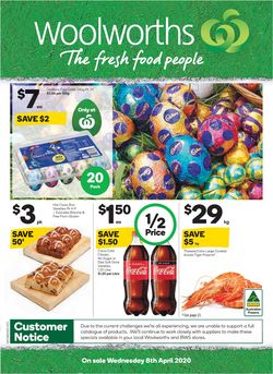 Catalogue Woolworths Easter Catalogue 2020 from 08/04/2020