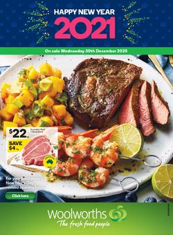 Catalogue Woolworths - New Year 2021 from 30/12/2020