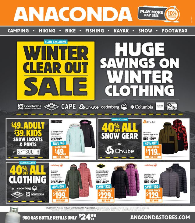 Anaconda Catalogue from 31/07/2023