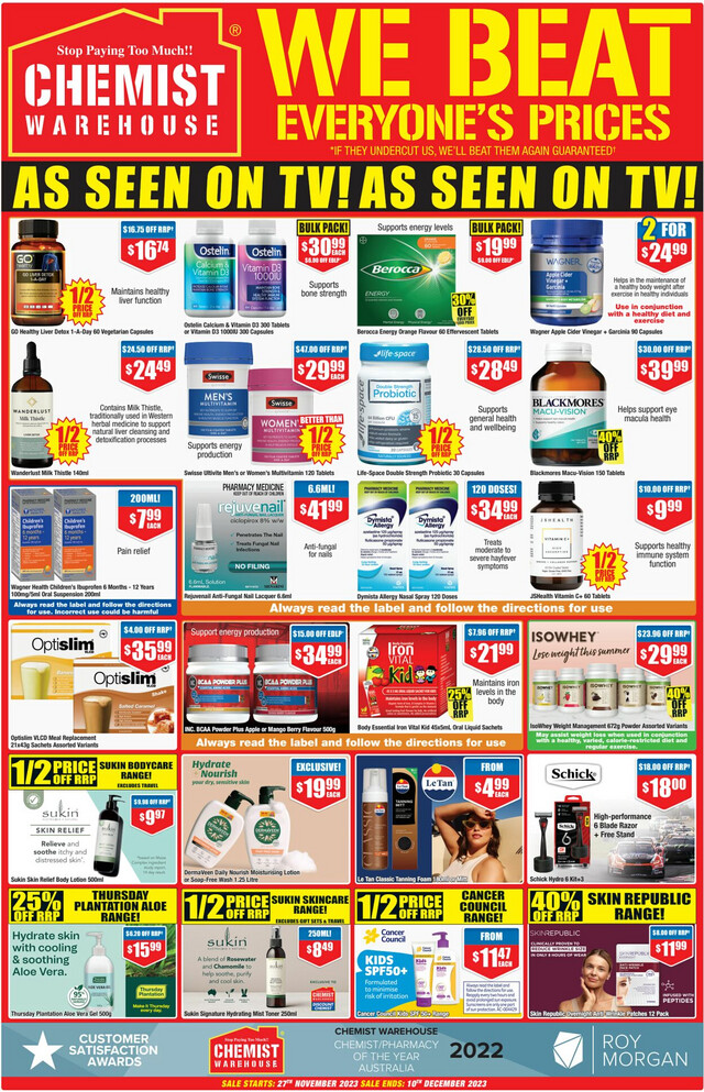 Chemist Warehouse Catalogue from 26/11/2023