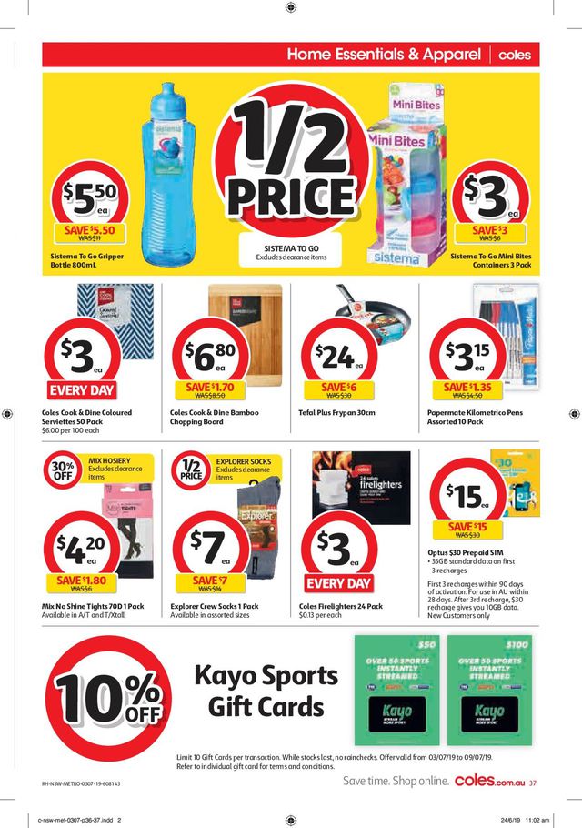 Coles Catalogue from 03/07/2019