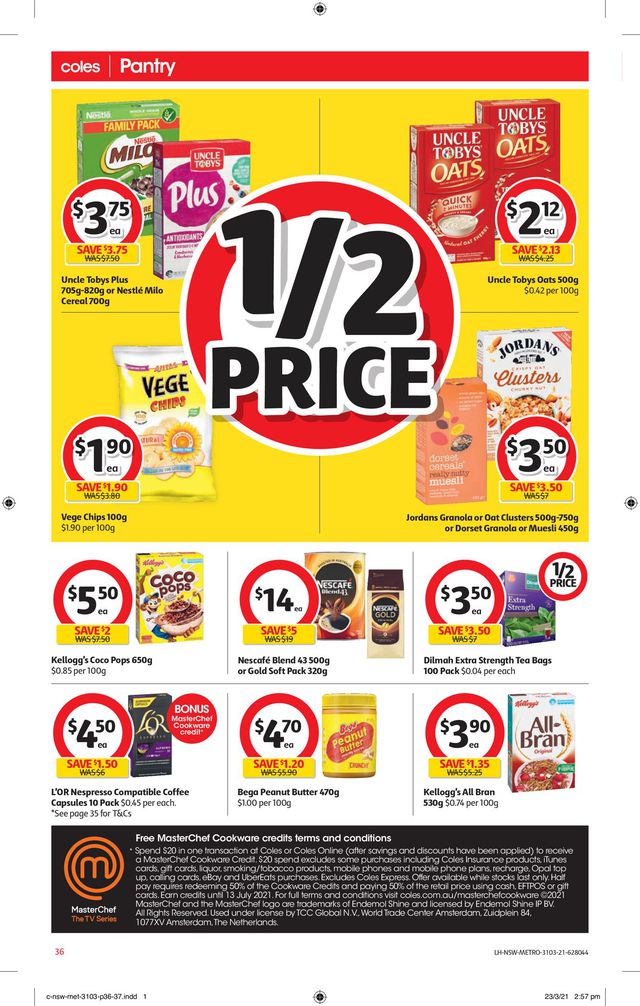 Coles Catalogue from 31/03/2021