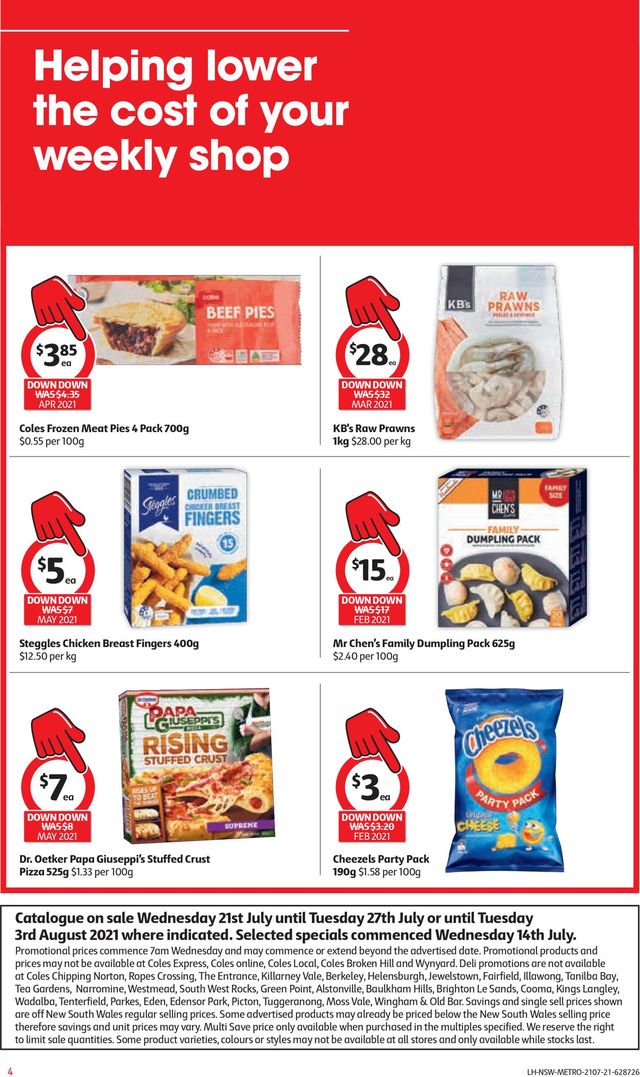 Coles Catalogue from 21/07/2021