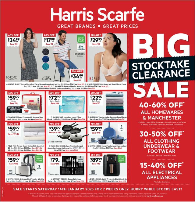 Harris Scarfe Catalogue from 14/01/2023