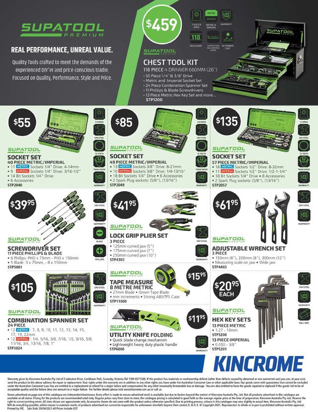Kincrome Catalogue from 01/03/2021