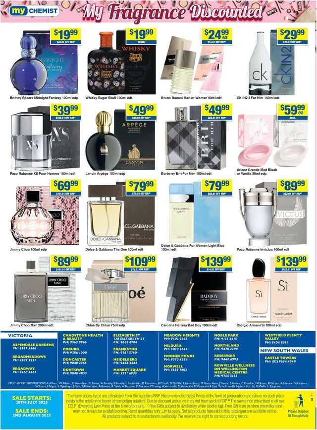 My Chemist Catalogue from 20/07/2023