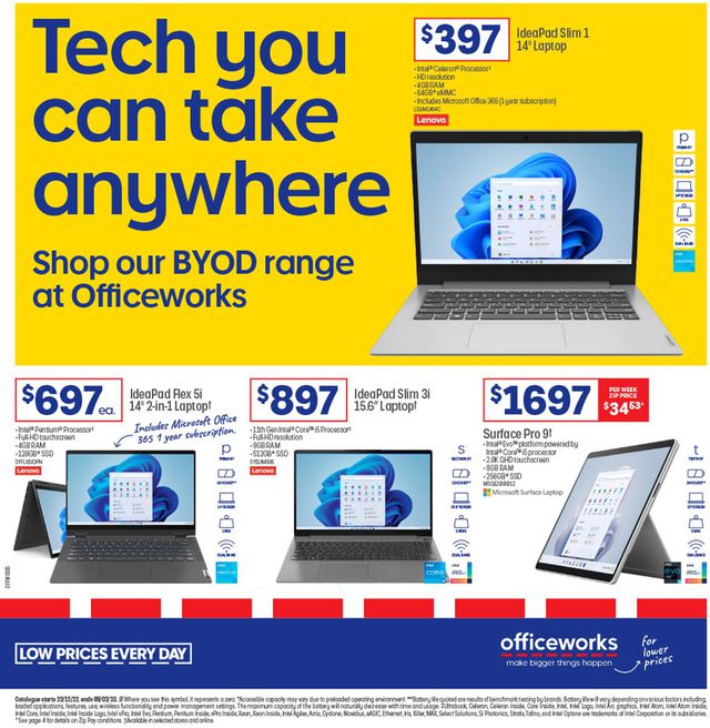 Officeworks Catalogue from 22/12/2022