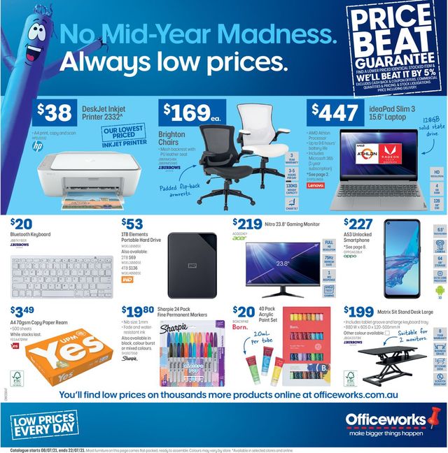 Officeworks Catalogue from 08/07/2021