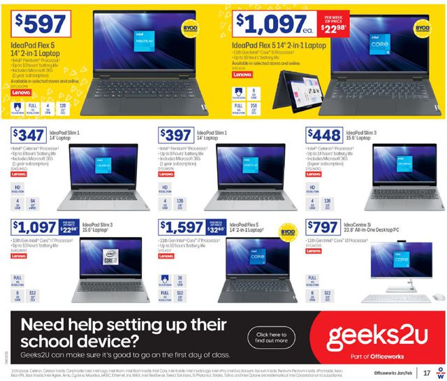 Officeworks Catalogue from 20/01/2022