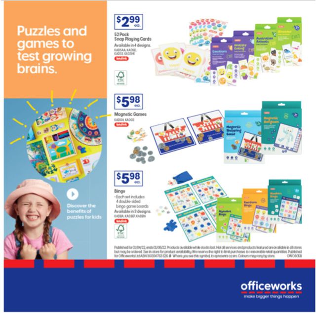 Officeworks Catalogue from 01/04/2022