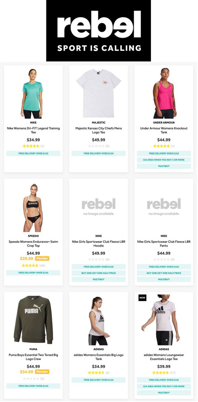 Rebel Sport Catalogue from 20/07/2022