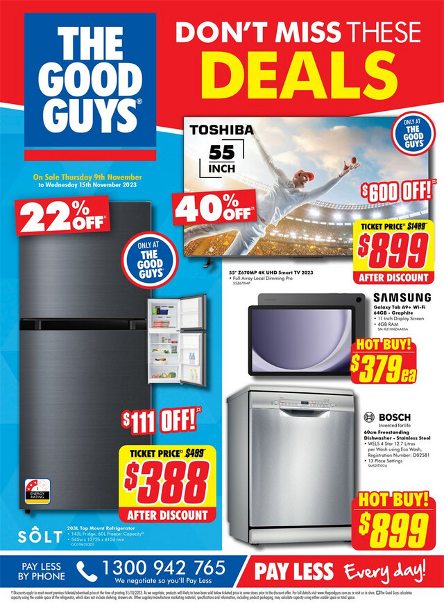 The Good Guys Catalogue from 08/11/2023