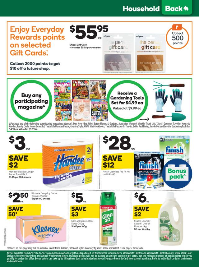 Woolworths Catalogue from 08/09/2021