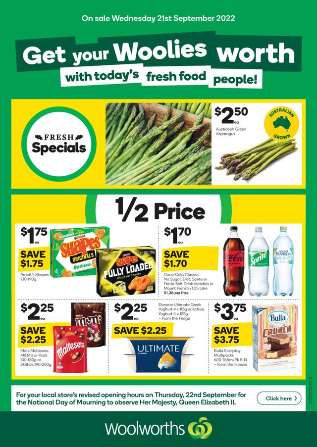 Woolworths Catalogue from 21/09/2022