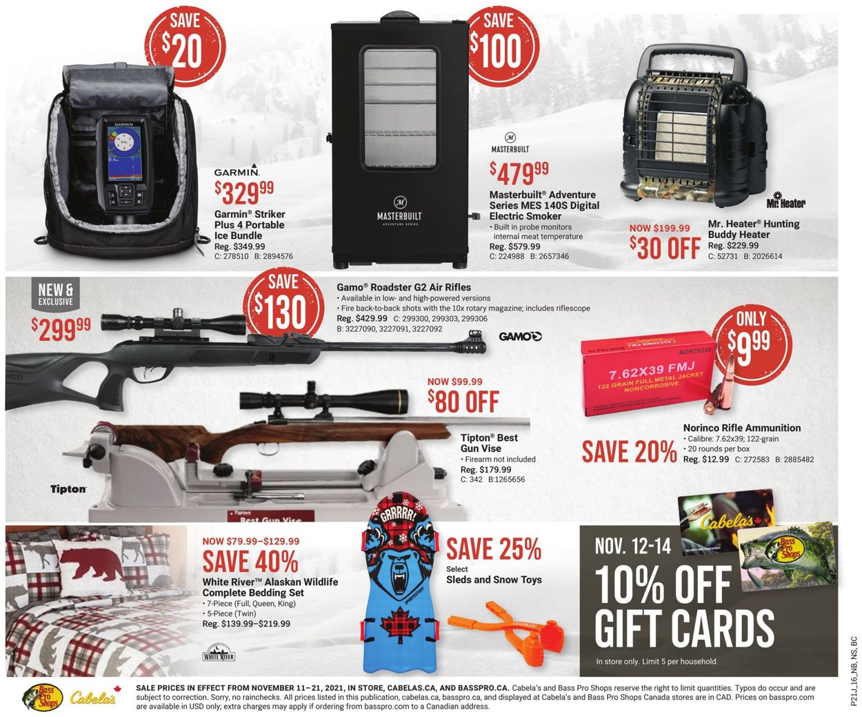 Bass Pro Flyer from 11/11/2021