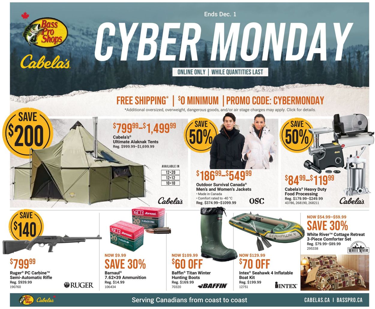 Bass Pro CYBER MONDAY 2021 Current flyer 11/28 12/01/2021