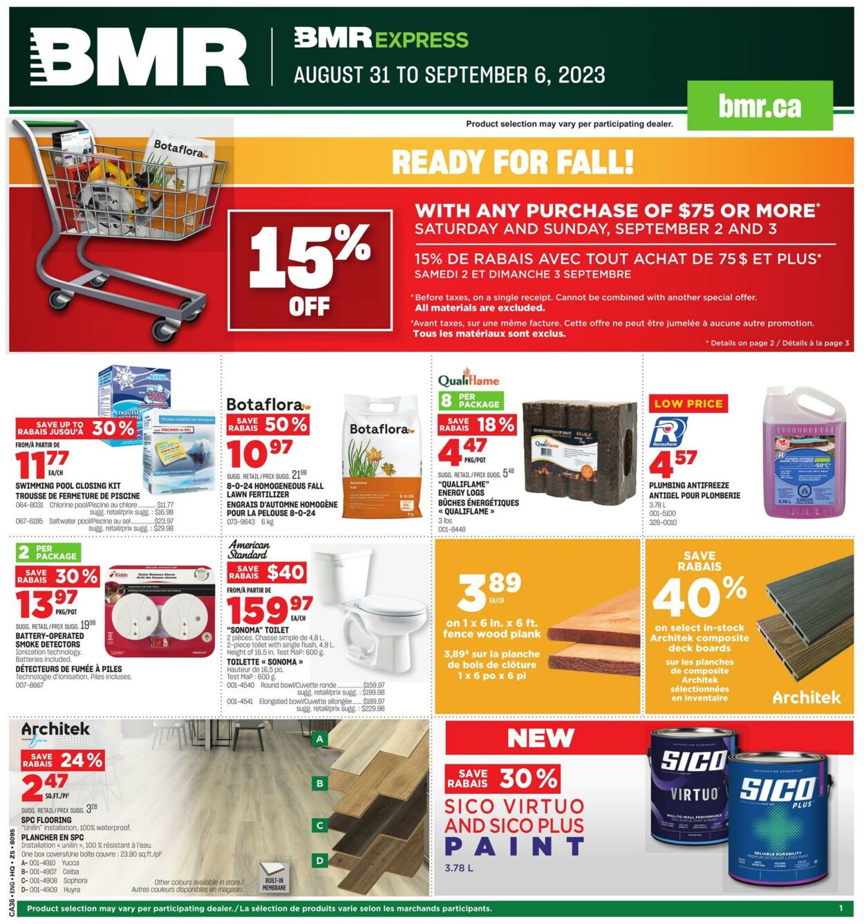 BMR Flyer from 08/31/2023