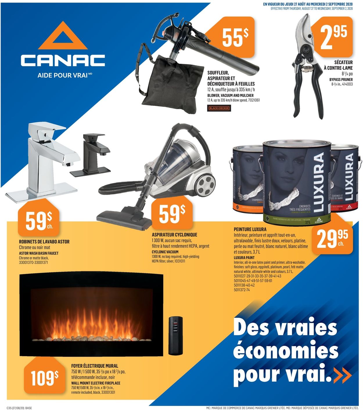 Canac Flyer from 08/27/2020