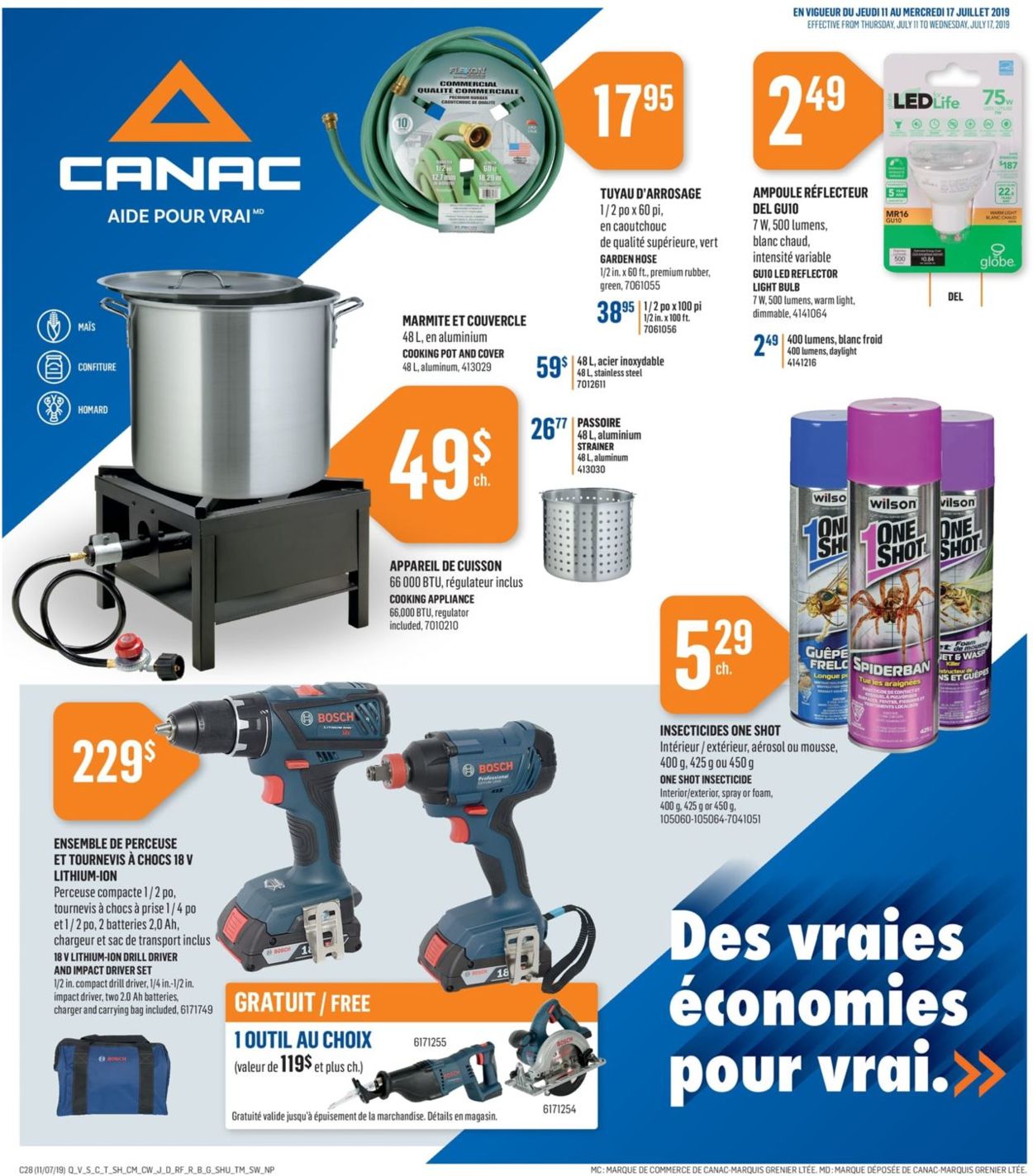 Canac Flyer from 07/11/2019
