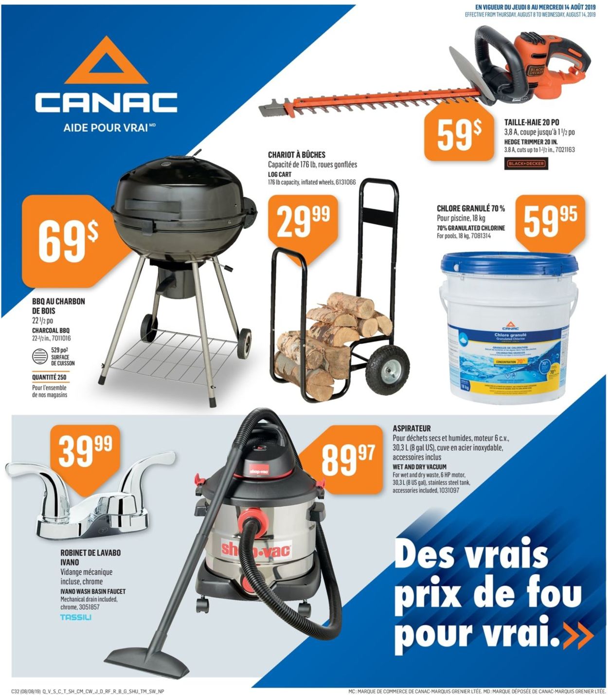Canac Flyer from 08/08/2019