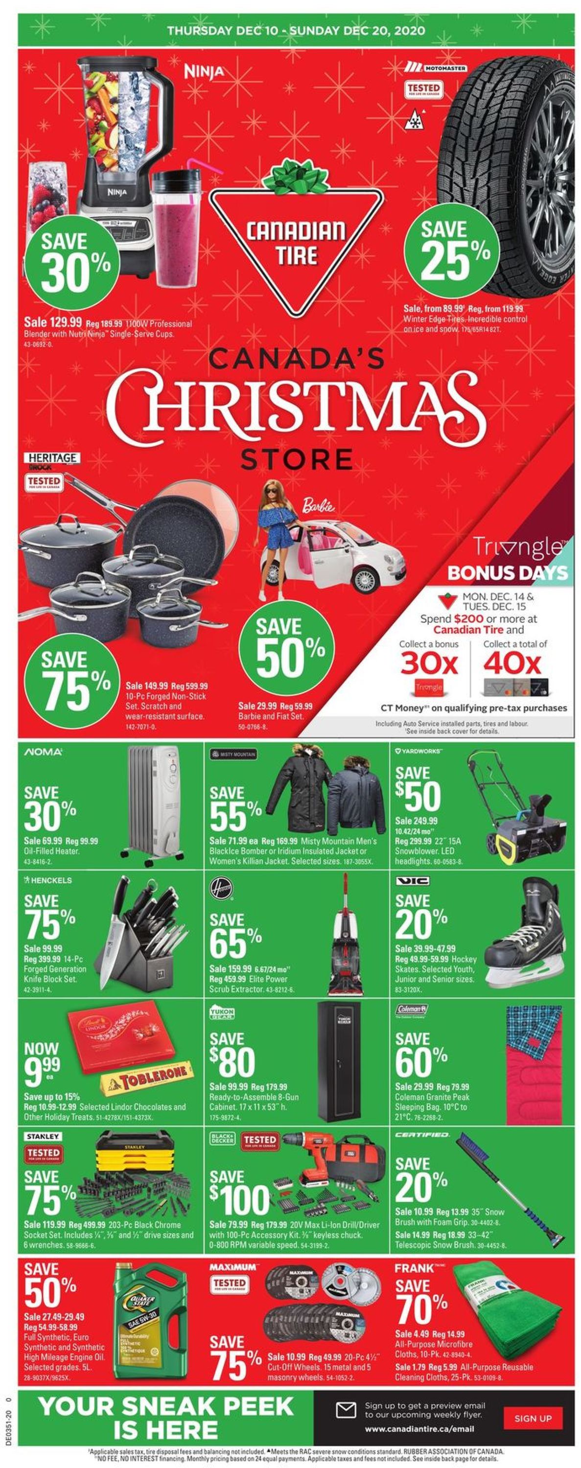 Canadian Tire Flyer from 12/10/2020