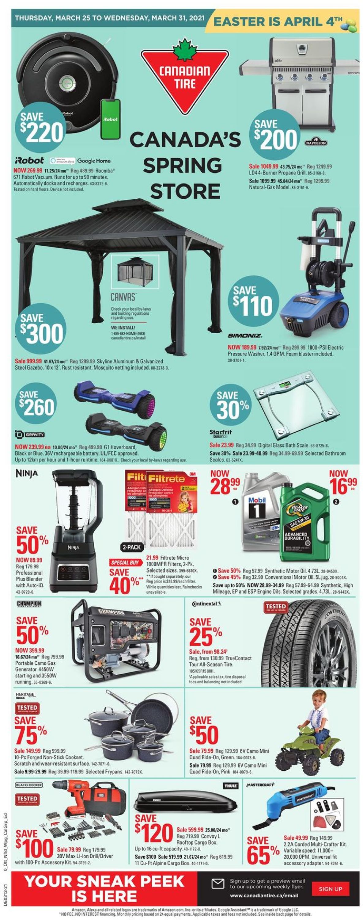 Canadian Tire Flyer from 03/25/2021