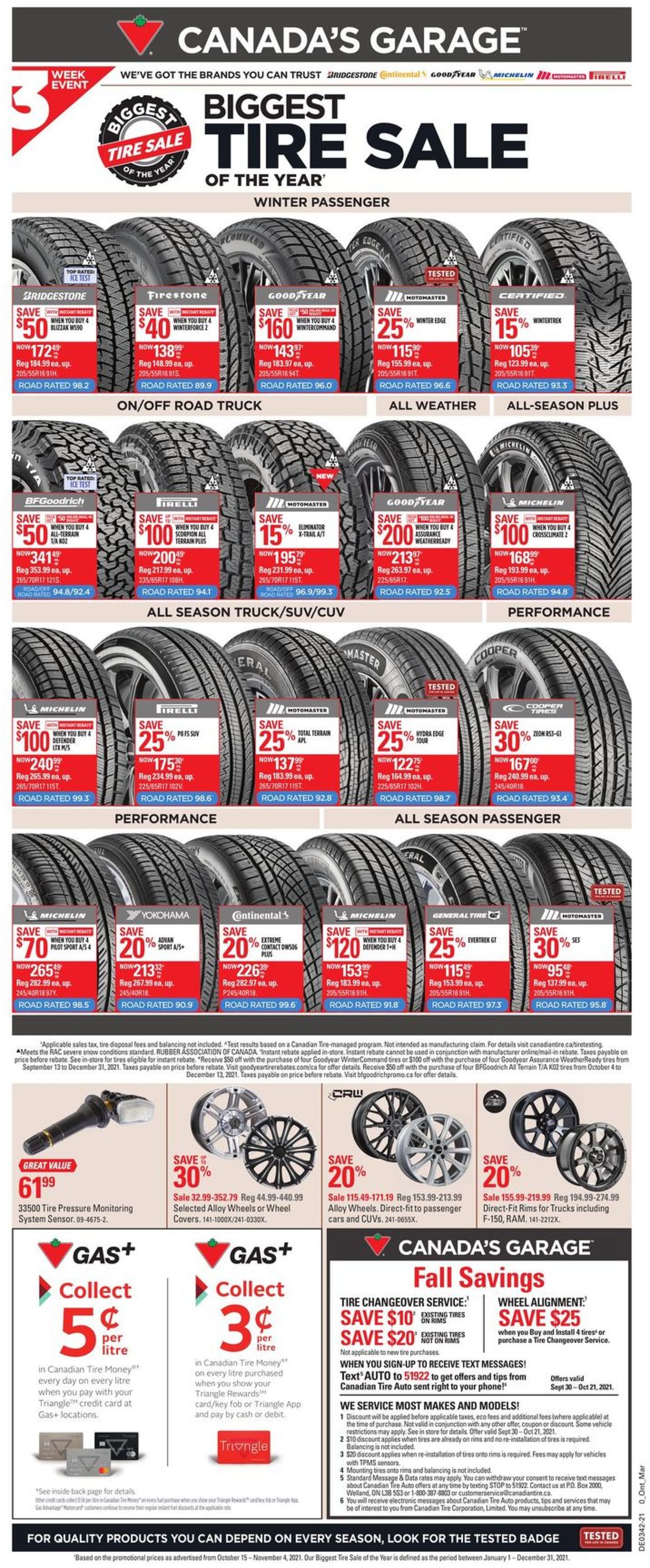 Canadian Tire Flyer from 10/14/2021