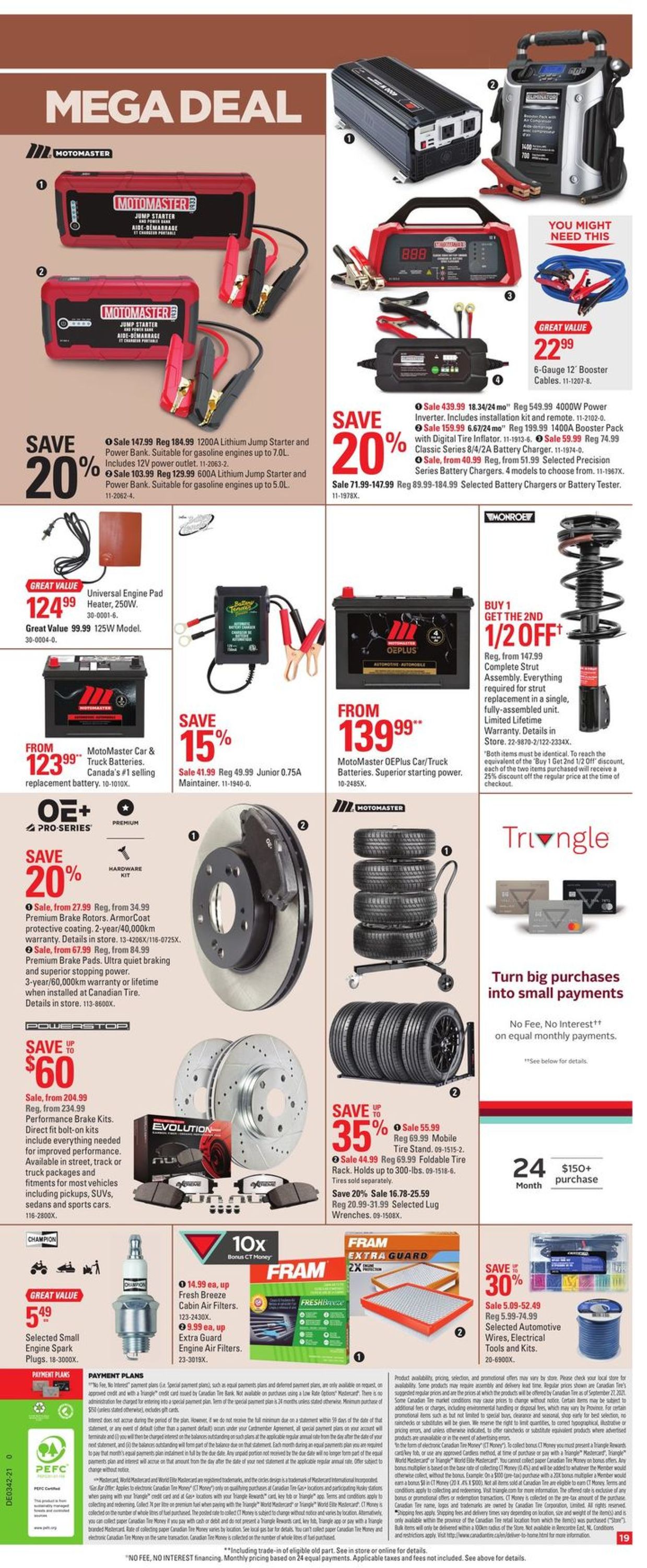 Canadian Tire Flyer from 10/15/2021