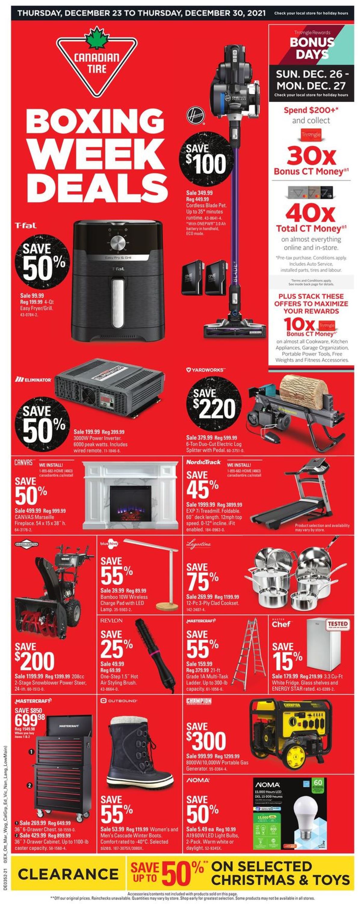 Canadian Tire Flyer from 12/23/2021