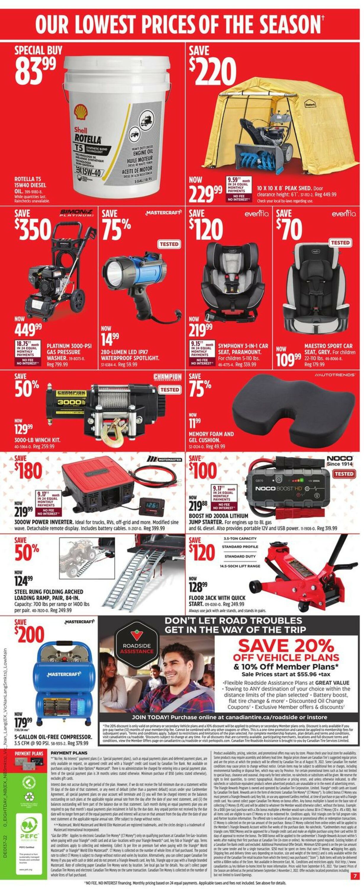 Canadian Tire Flyer from 09/08/2022