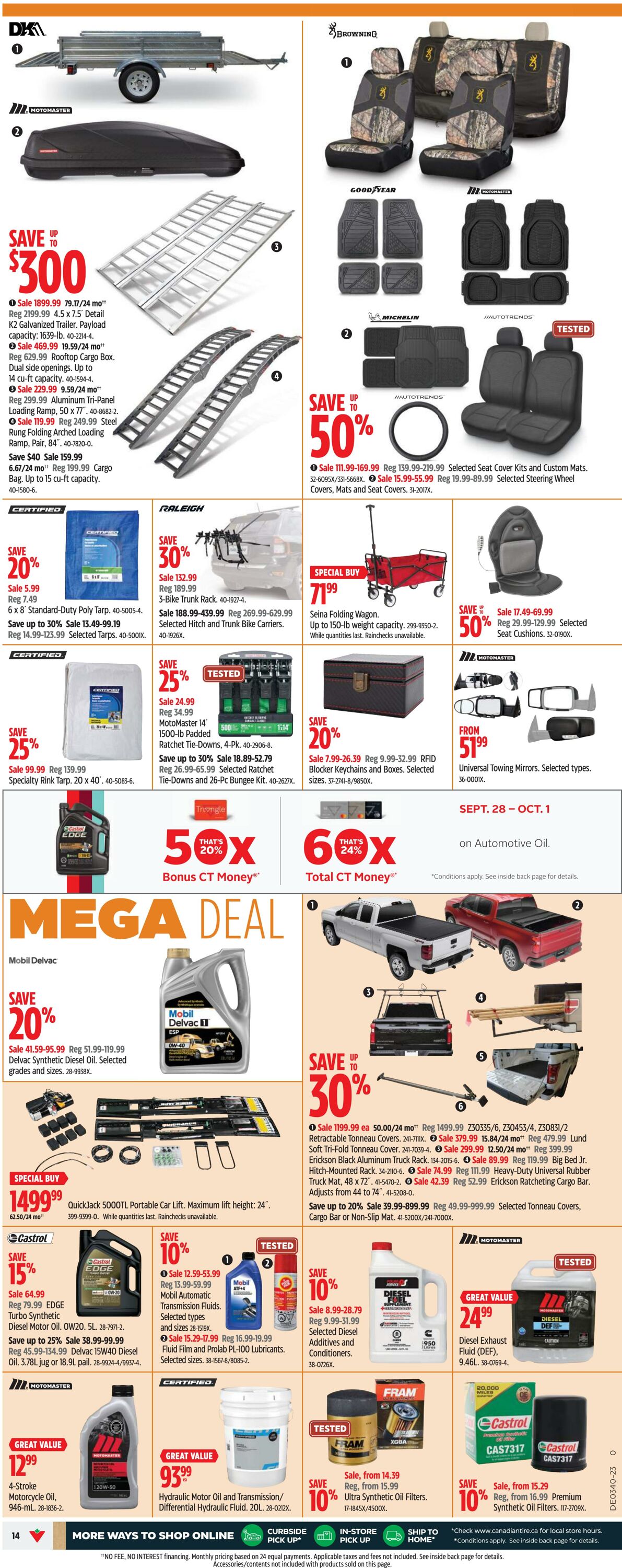 Canadian Tire Flyer from 09/28/2023