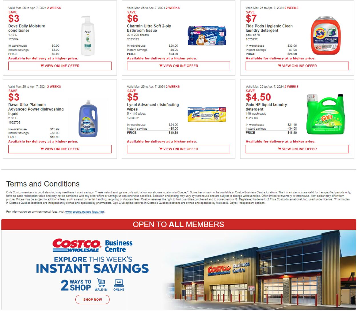 Costco Flyer from 03/25/2024
