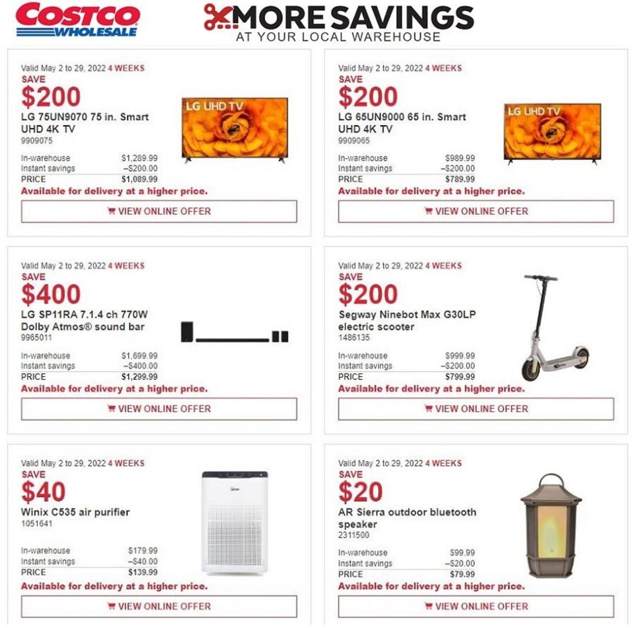 Costco Flyer from 05/02/2022