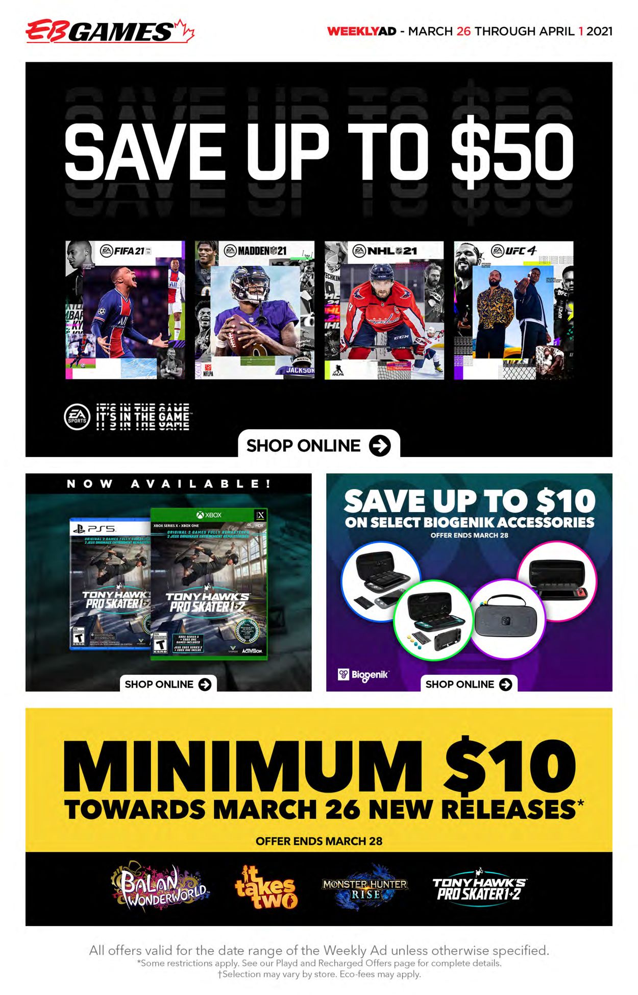EB Games Flyer from 03/26/2021