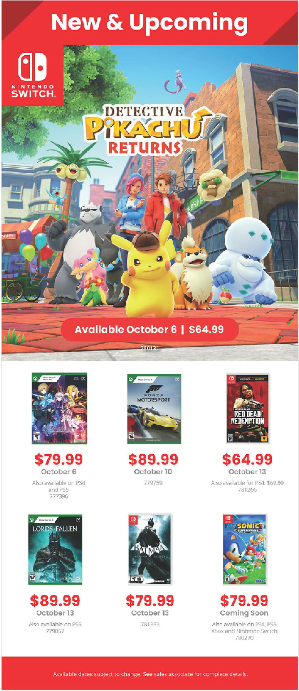 EB Games Flyer from 10/03/2023