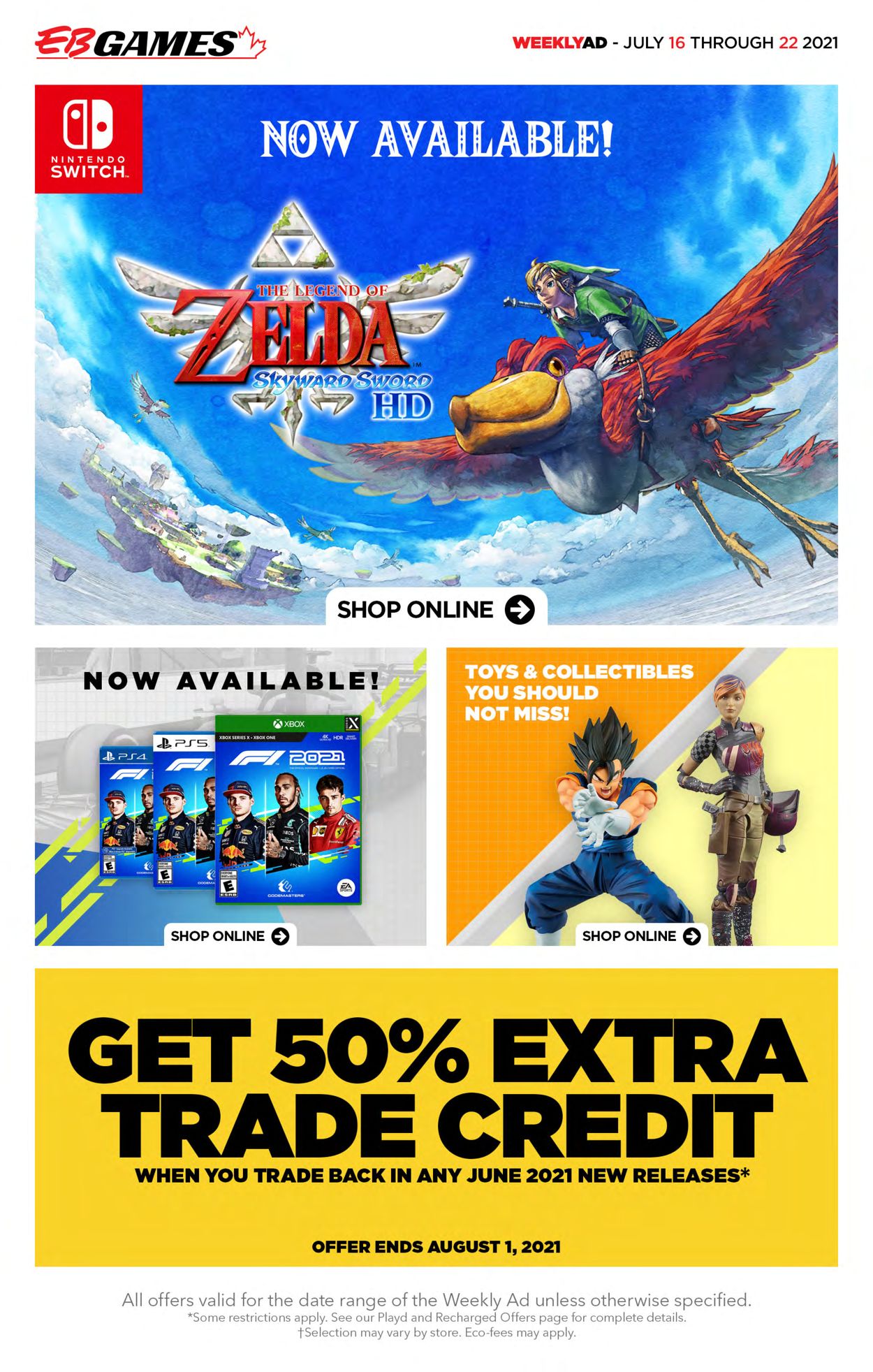 EB Games Flyer from 07/16/2021