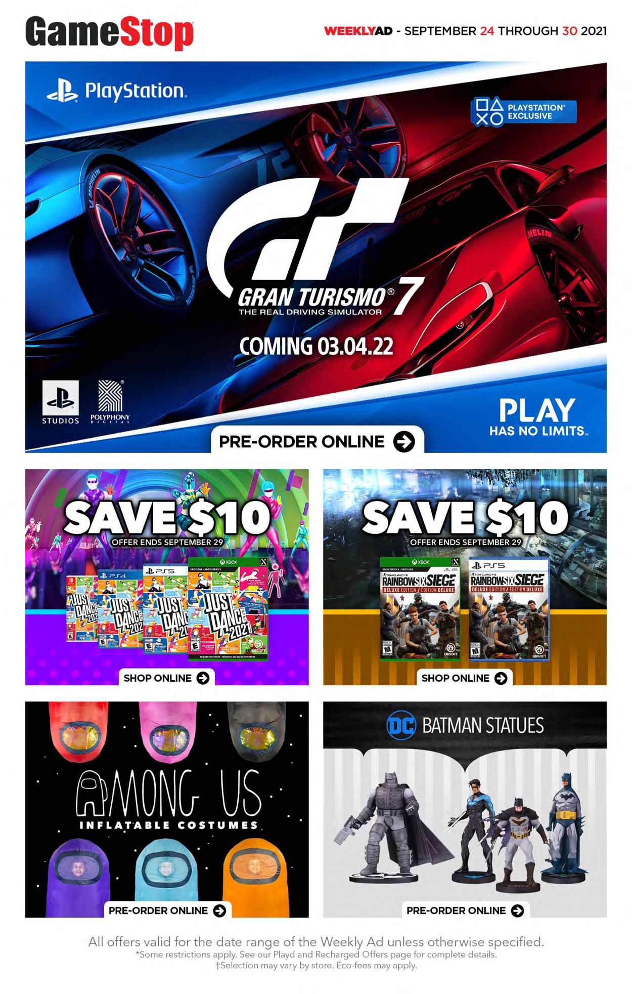 EB Games Flyer from 09/24/2021