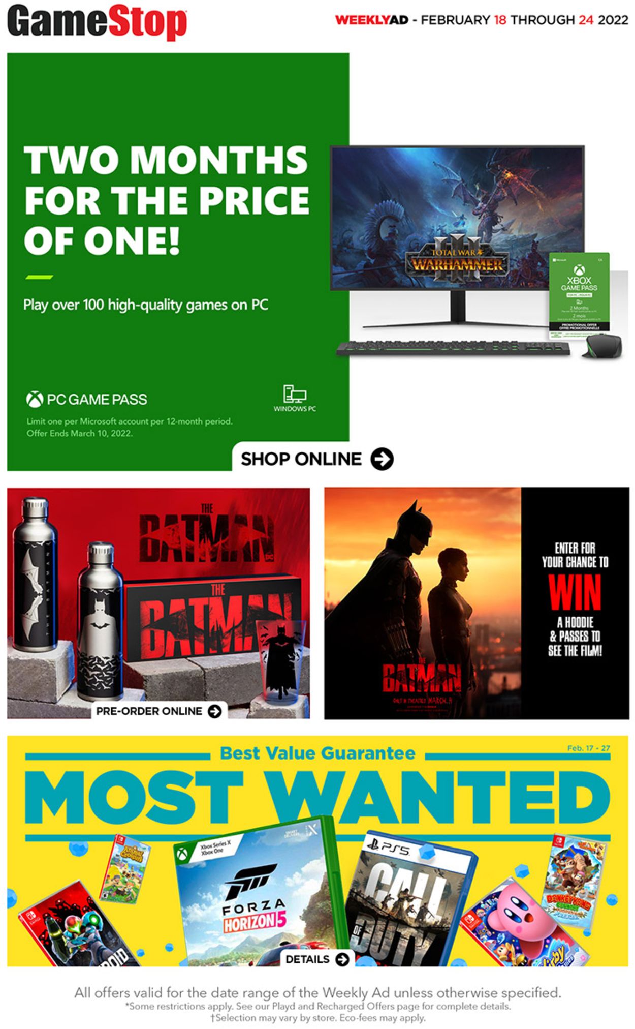 EB Games Flyer from 02/18/2022