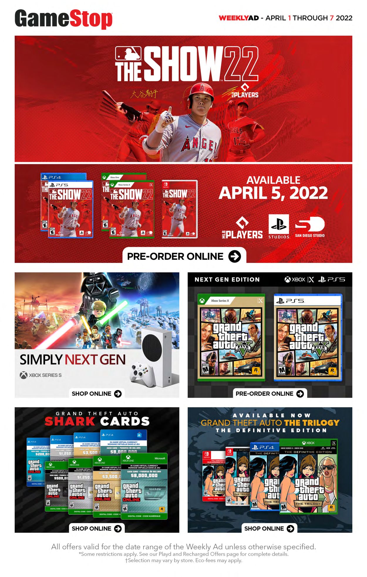 EB Games Flyer from 04/01/2022