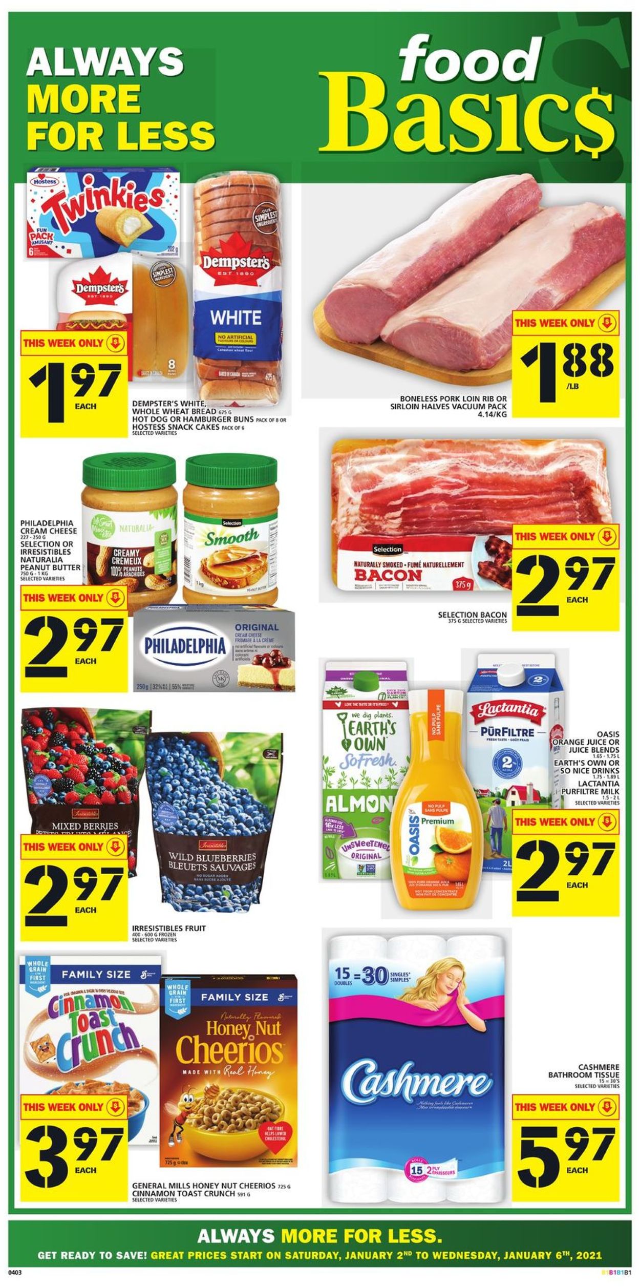 Food Basics Flyer from 01/02/2021