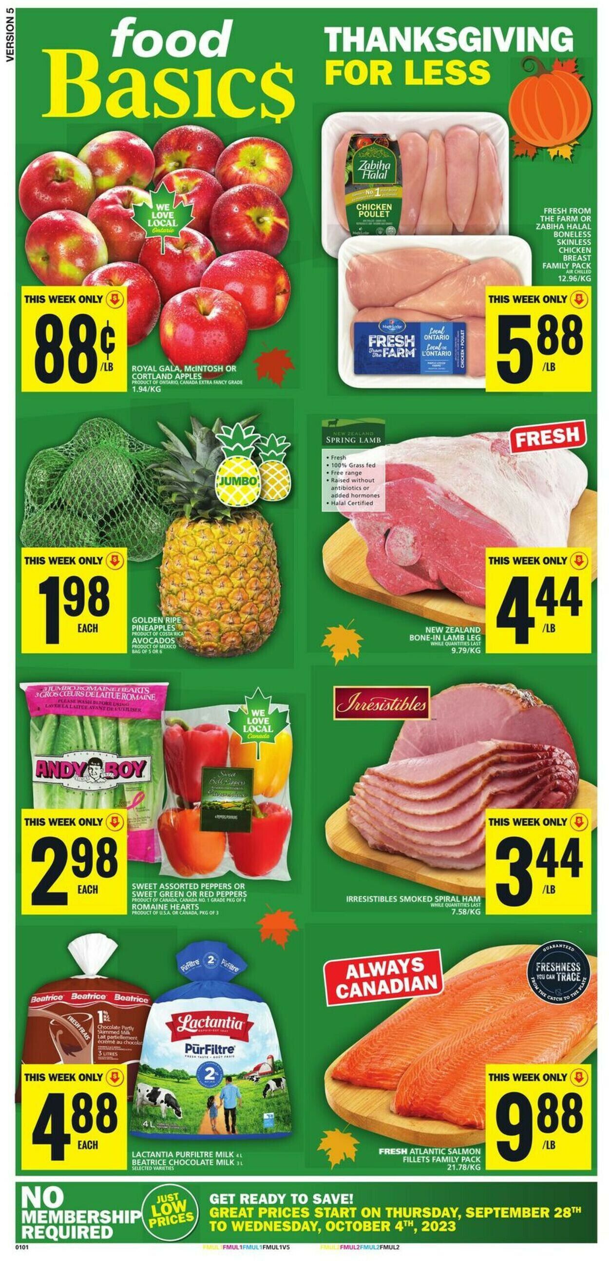 Food Basics Flyer from 09/28/2023