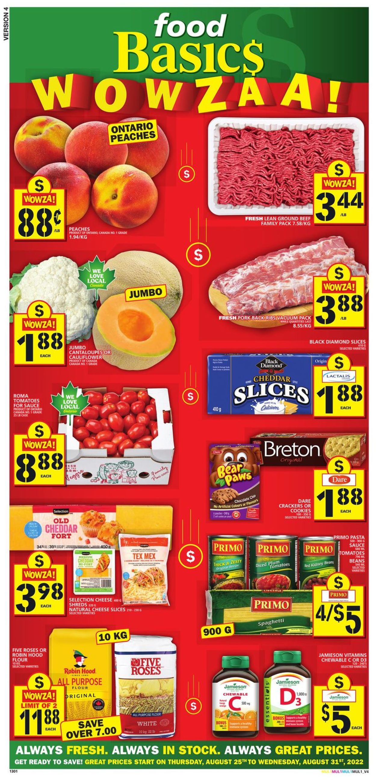 Food Basics Flyer from 08/25/2022