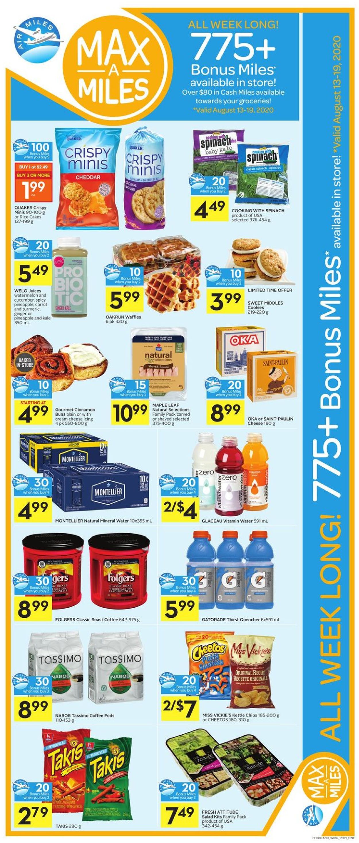 Foodland Flyer from 08/13/2020