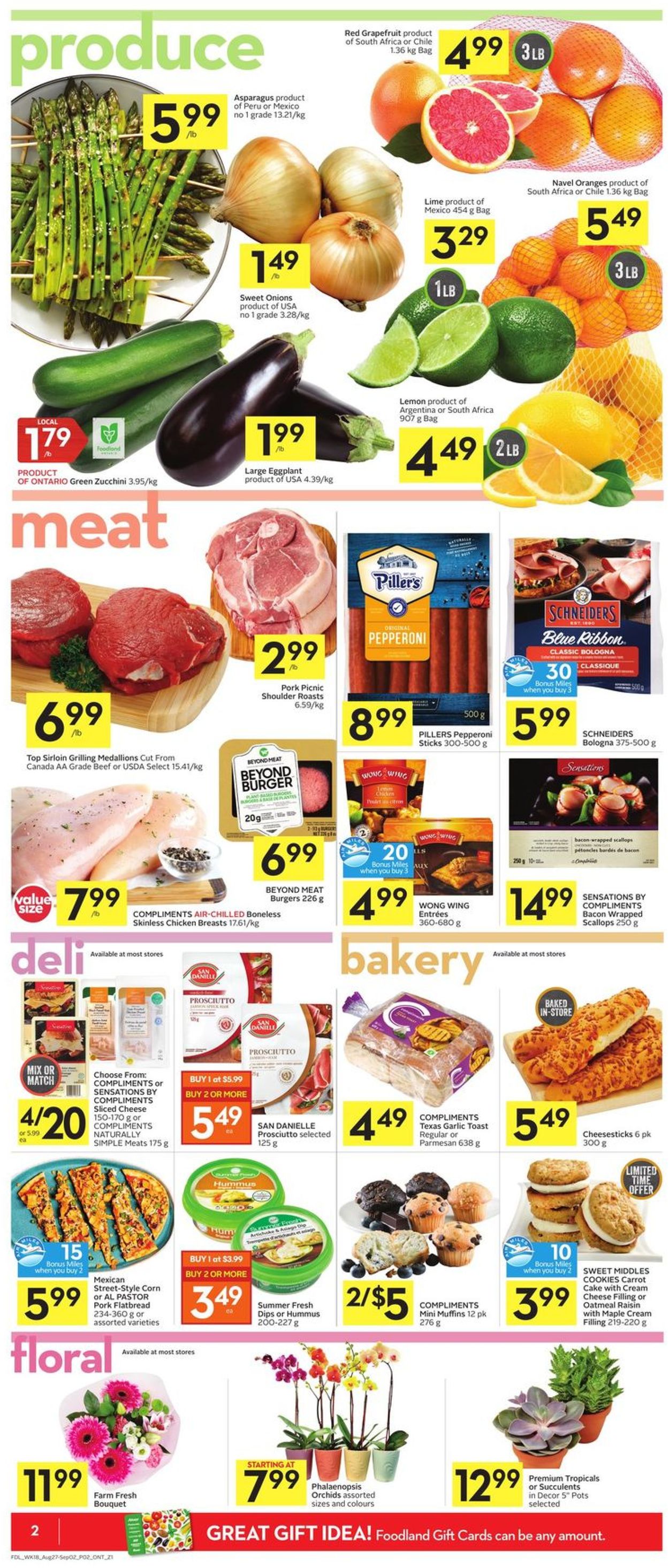 Foodland Flyer from 08/27/2020