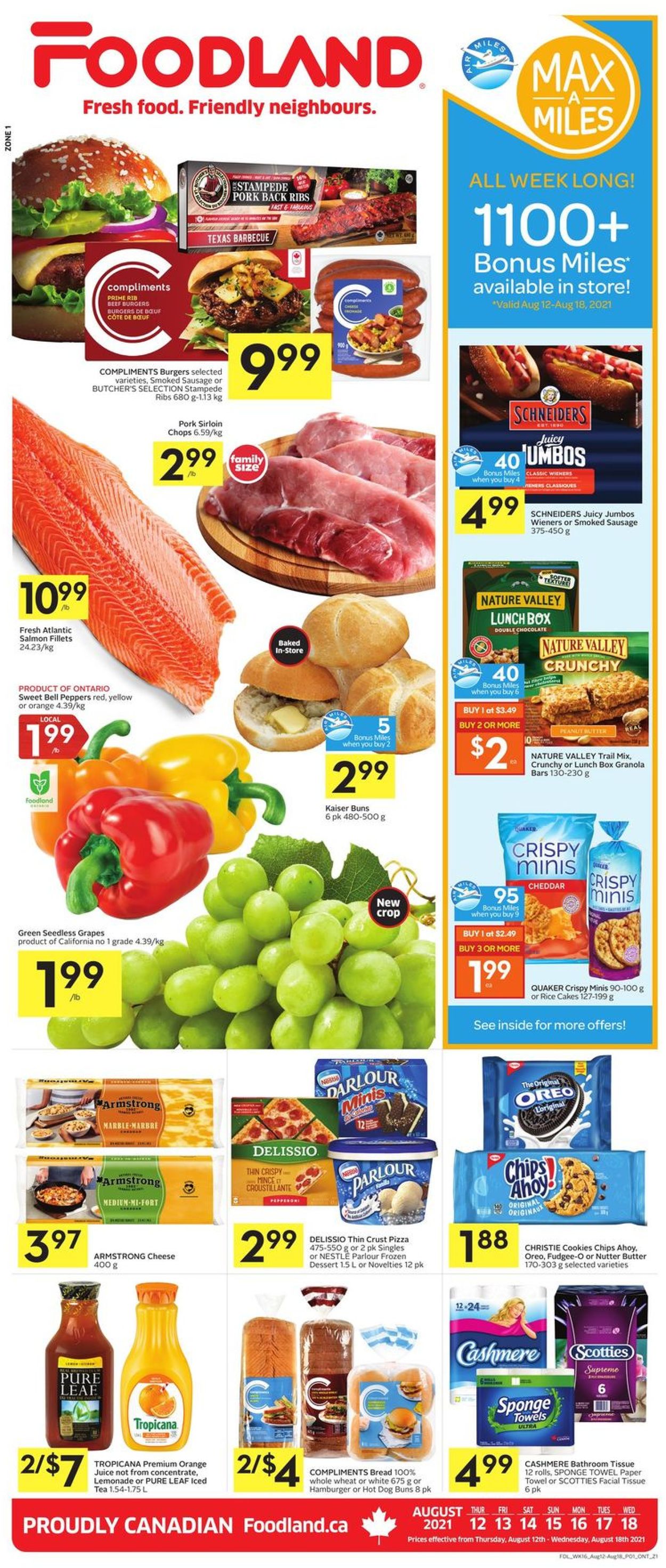 Foodland Flyer from 08/12/2021