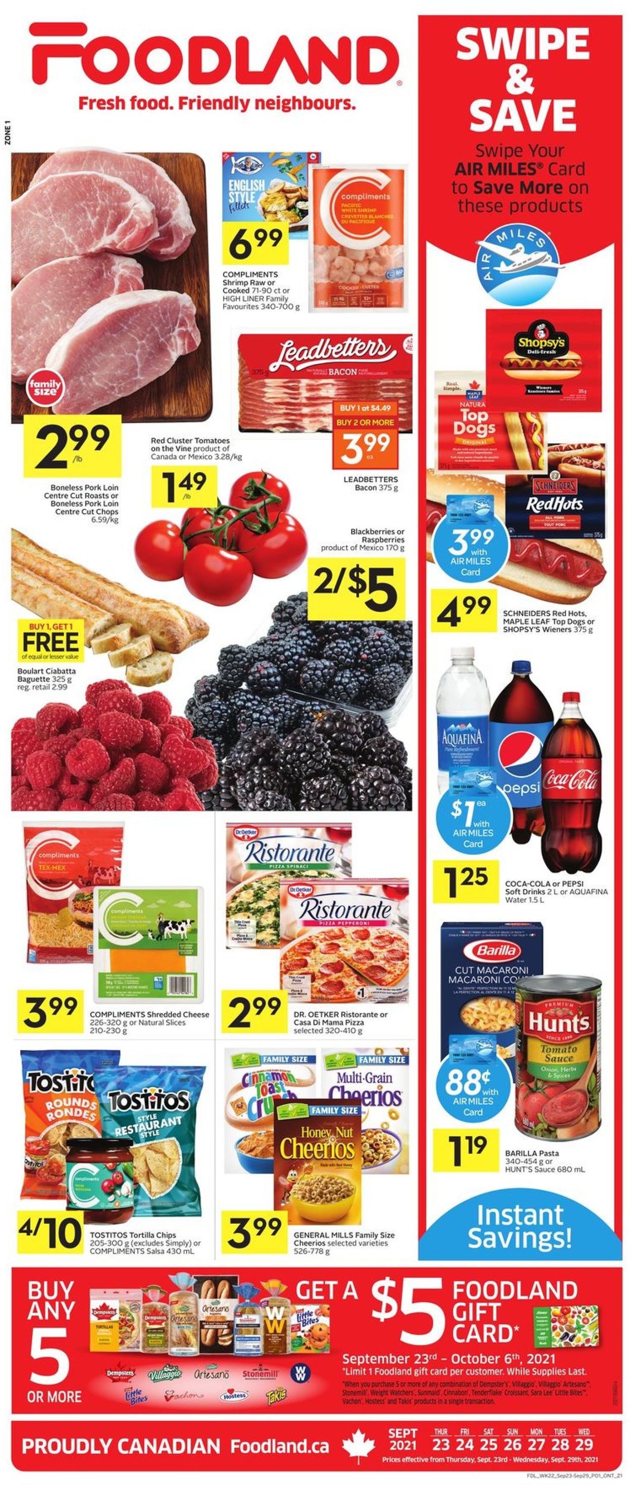 Foodland Flyer from 09/23/2021